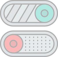 Toggle Line Filled Light Icon vector