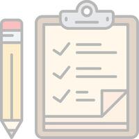 Checklist Line Filled Light Icon vector