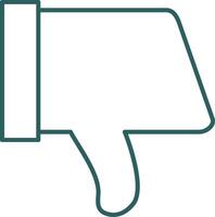 Dislike Line Gradient Icon vector