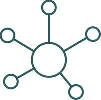 Connection Line Gradient Icon vector
