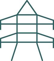 Tower Line Gradient Icon vector