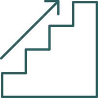 Stairs Line Gradient Icon vector