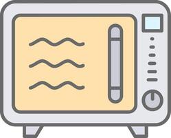 Oven Line Filled Light Icon vector