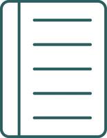 Notebook Line Gradient Icon vector