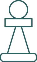 Pawn Line Gradient Icon vector