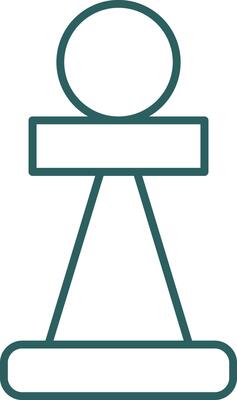 Pawn Line Gradient Icon