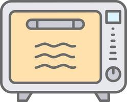 Oven Line Filled Light Icon vector