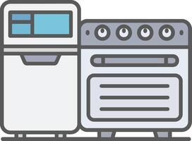 Kitchen Line Filled Light Icon vector