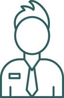 Employee Line Gradient Icon vector