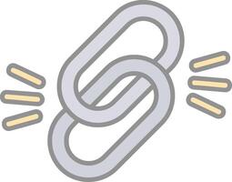 Link Line Filled Light Icon vector