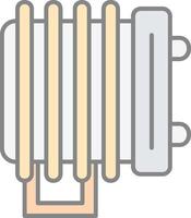 Heater Line Filled Light Icon vector