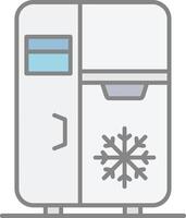 Refrigerator Line Filled Light Icon vector