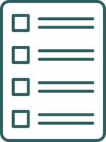 Task List Line Gradient Icon vector