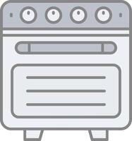 Oven Line Filled Light Icon vector