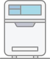 Fridge Line Filled Light Icon vector