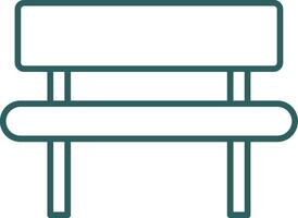 Bench Line Gradient Icon vector