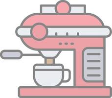 Coffee machine Line Filled Light Icon vector