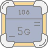 Seaborgium Line Filled Light Icon vector