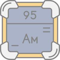 Americium Line Filled Light Icon vector