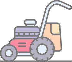 Mower Line Filled Light Icon vector