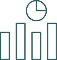 Analytics Line Gradient Icon vector