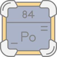 Polonium Line Filled Light Icon vector