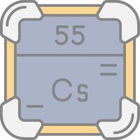 Cesium Line Filled Light Icon vector