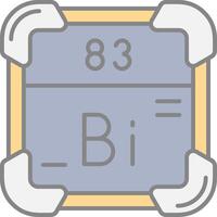 Bismuth Line Filled Light Icon vector