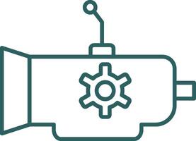 Gearbox Line Gradient Icon vector