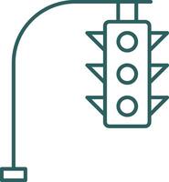 Traffic Lights Line Gradient Icon vector