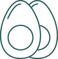 Boiled Egg Line Gradient Icon vector