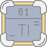 Thallium Line Filled Light Icon vector