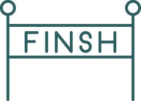 Finish Line Line Gradient Icon vector