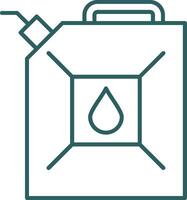 Gas Can Line Gradient Icon vector