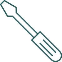 Screwdriver Line Gradient Icon vector