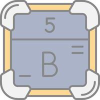 Boron Line Filled Light Icon vector