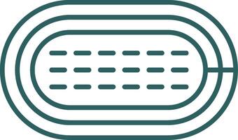Running Track Line Gradient Icon vector