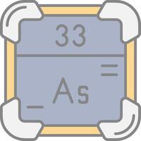 Arsenic Line Filled Light Icon vector