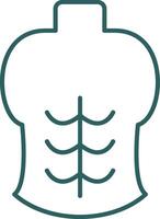 Abs Line Gradient Icon vector