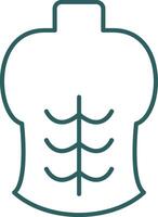 abdominales línea degradado icono vector