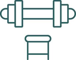 Dumbbell Line Gradient Icon vector