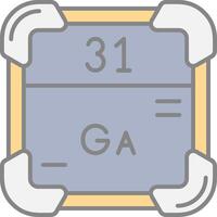 Gallium Line Filled Light Icon vector