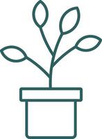 Plant Line Gradient Icon vector