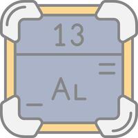 Aluminum Line Filled Light Icon vector