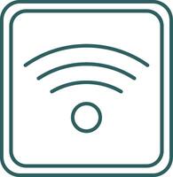 Wifi Line Gradient Icon vector