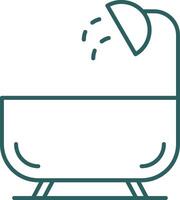 Shower Line Gradient Icon vector