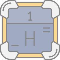 Hydrogen Line Filled Light Icon vector