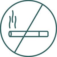 No Smoking Line Gradient Icon vector