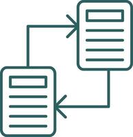 File Sharing Line Gradient Icon vector