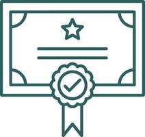 Qualify Line Gradient Icon vector